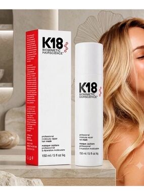 K18 Biomimetic Hairscience Professional Molecular Repair Hair Mask - White & Red